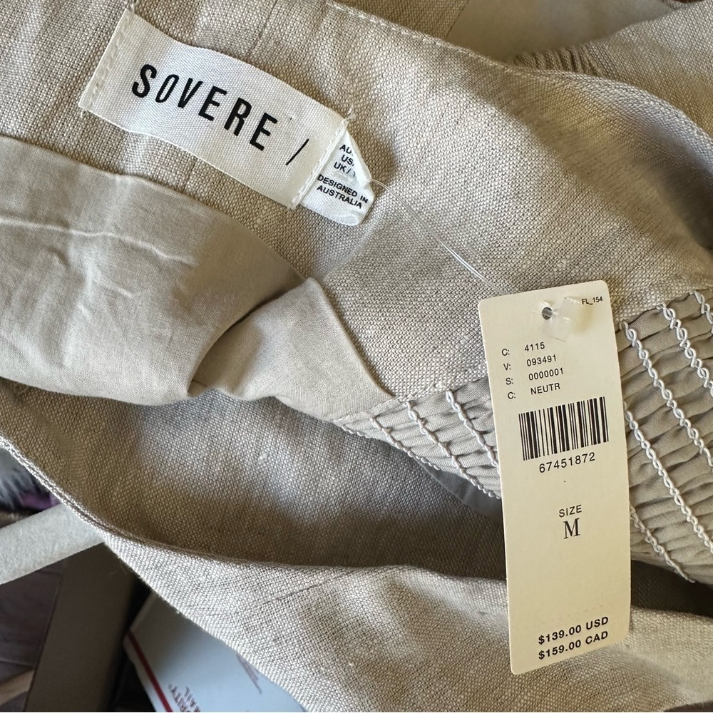 Anthropologie Sovere Instance Crop Vest in Natural NWT size M Old Money Minimal - Picture 8 of 8